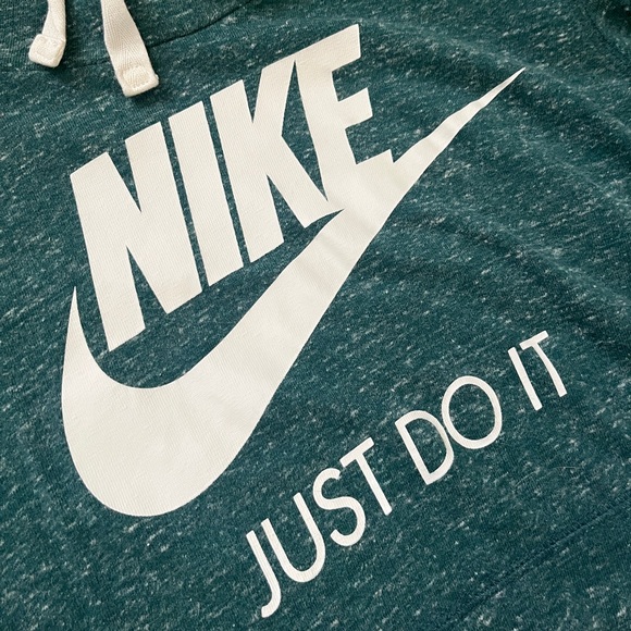 Excellent Condition Nike Just Do It Green Retro Hoodie Sweater XS - Picture 2 of 3